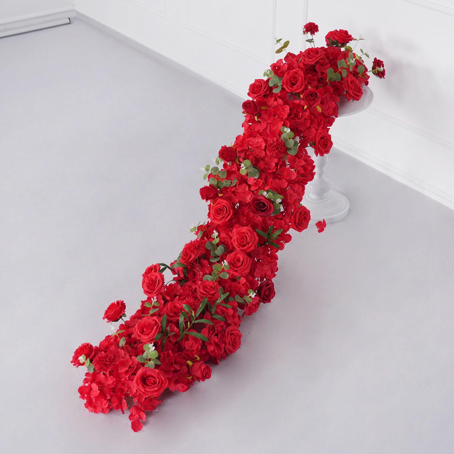 Uflower Artificial Flower Row Sofa Table Runner Floor Flower Arrangement
